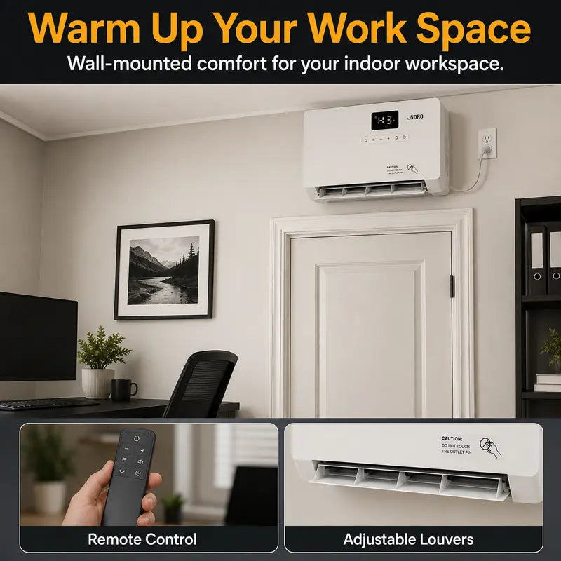 Smart Wall Heater, 1500W Fast Heating Electric Space Heater for Indoor Use, Wall Mounted Panel Heater with Oscillation Modes, 24-Hour Timer Overheat Protection for Bedroom, Bathroom, Office Heating System Adjustable Heating