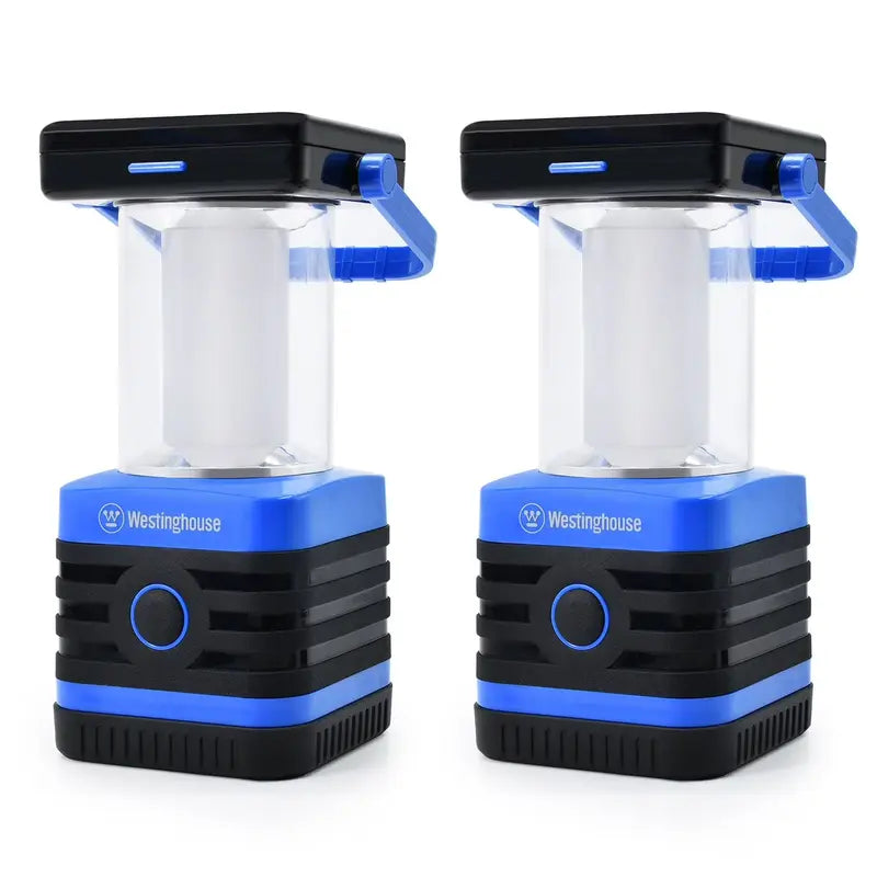 1000 Lumen Solar Powered LED Lantern, Rechargeable Camping Light with 5 Modes, USB-C & Power Bank