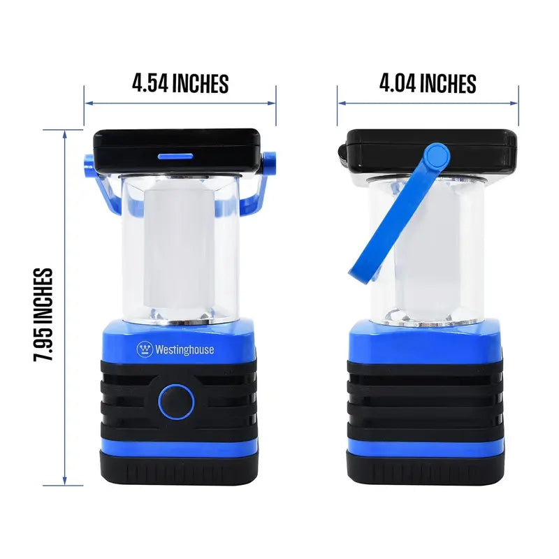 1000 Lumen Solar Powered LED Lantern, Rechargeable Camping Light with 5 Modes, USB-C & Power Bank