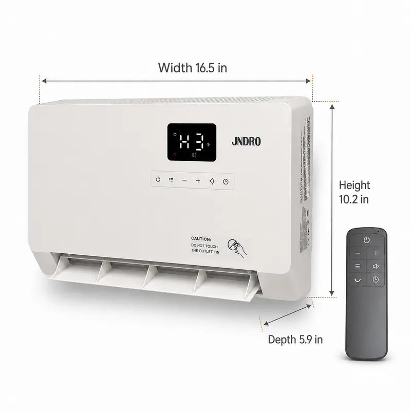 Smart Wall Heater, 1500W Fast Heating Electric Space Heater for Indoor Use, Wall Mounted Panel Heater with Oscillation Modes, 24-Hour Timer Overheat Protection for Bedroom, Bathroom, Office Heating System Adjustable Heating